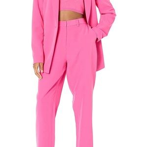 The Drop Women's Abby Flat Front Pant Trouser Rose Pink
